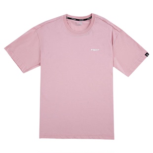 乔丹t恤男2026夏季新款粉色圆领透气体恤衫青少年简约运动短袖男t
