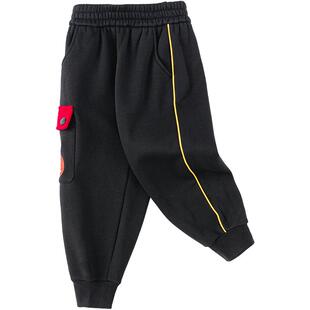 巴拉巴拉儿童加绒裤子男童女童运动裤秋冬款童装宝宝工装长裤加厚