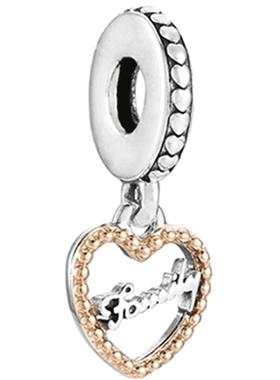 pandora/潘多拉925银串饰14k金珠family家庭吊坠792011