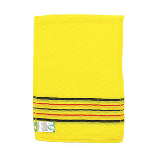 韩国搓澡巾进口松月黄色粗细两面加长纯棉搓泥巾自行车图案去灰巾
