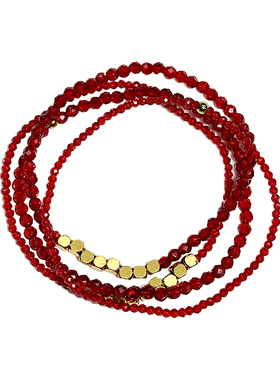 不掉色高级红色尖晶石手链