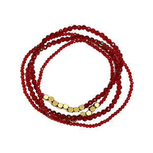 不掉色新年本命年转运珠高级红色尖晶石手链女轻奢个性饰品小众潮