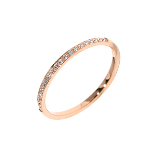 不掉色时尚个性小钻戒极细半排钻锆石戒指女叠戴ins潮小众可洗手