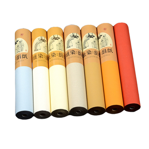 沈记蜡染绢纸长卷绢布纹理蜡染笺