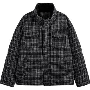 GXG奥莱男小香风羽绒服男时尚立领面包服保暖羽绒服外套冬季品