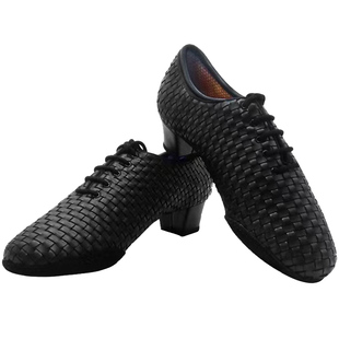 ADS男拉丁舞鞋女教师练习鞋伦巴Tony联名 编织款专业舞蹈鞋摩登鞋