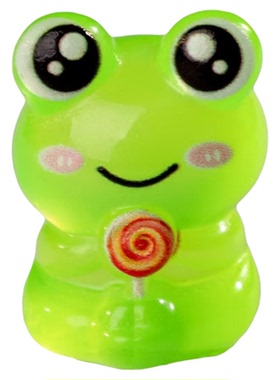 创意立体可爱绿色笑脸青蛙动物