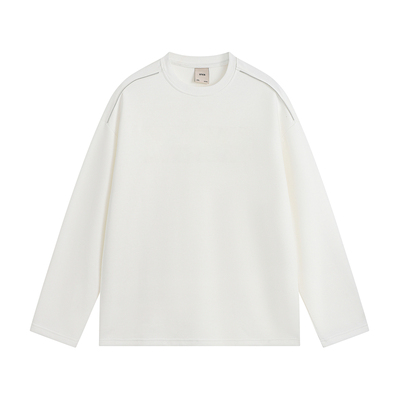 GKKRT潮牌设计感拉链纯色长袖T恤