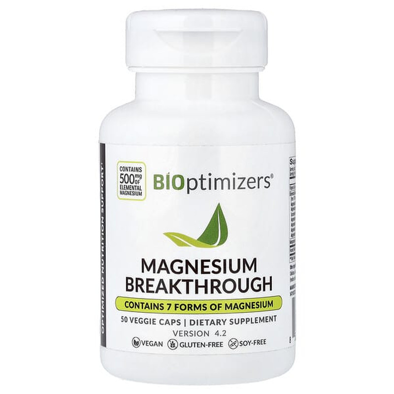 BIOptimizers,Magnesium Breakthrough,50 粒素食胶囊
