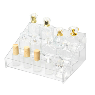 亚克力阶梯展示架手办盲盒收纳饮料酒水奶茶陈列香水化妆品置物架