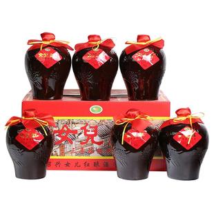 绍兴女儿红黄酒三年陈花雕酒1L*6坛手工陈年糯米花雕酒12斤整箱装