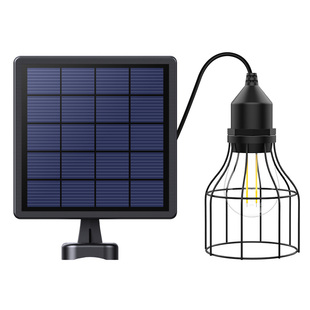 太阳能灯庭院吊灯户外防水照明家用复古室内灯笼暖光氛围充电灯泡