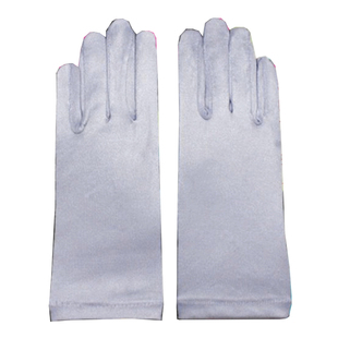 丝光板绸缎面婚纱手套白短新娘韩式优雅结婚礼服长款蕾丝督导彩色