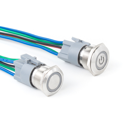 大电流金属按钮自锁复位LED带灯