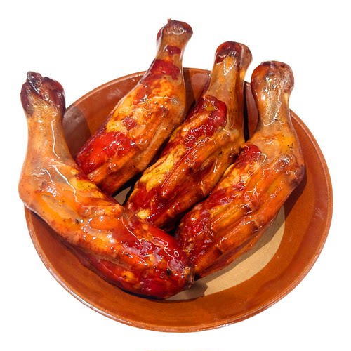 鸭掌香肠四川特产鸭脚板腊肠风干烟熏鸭爪鸭掌包肉麻辣川味500g