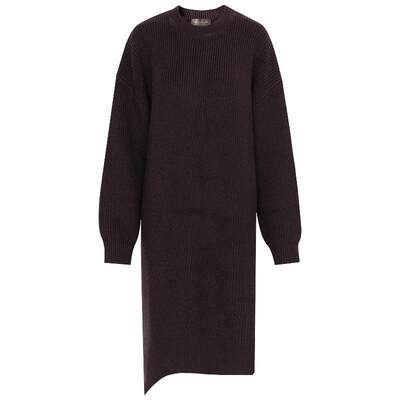 设计感软糯粗针螺纹毛衣裙