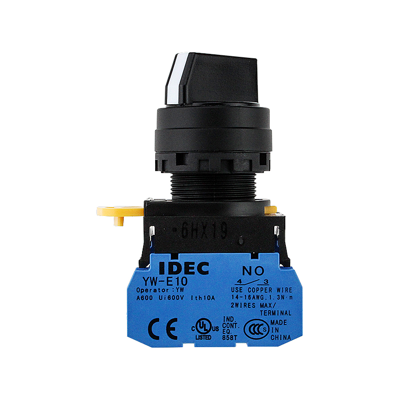 IDEC原装正品和泉22mm选择开关按钮YW1S-2E10旋钮2档1常开自锁