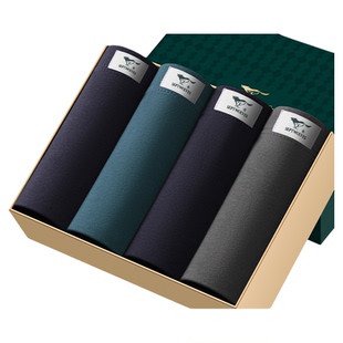 七匹狼男士内裤男款纯棉四角100%全棉大码男式宽松平角短裤头透气