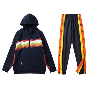 库里篮球服套装男定制出场外套青少年运动训练服队服美式休闲卫衣