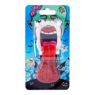 魔鬼舌头糖吸血鬼牙齿糖儿童古怪搞怪软糖绿长舌头僵尸牙凝胶糖果