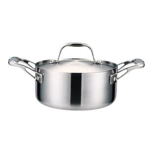 正品顺发豪门24cm双柄汤锅304不锈钢汤奶锅三层钢炉灶电磁炉通用