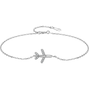 MODIAN 设计师纸飞机925纯银手链女ins小众设计手饰品送闺蜜礼物