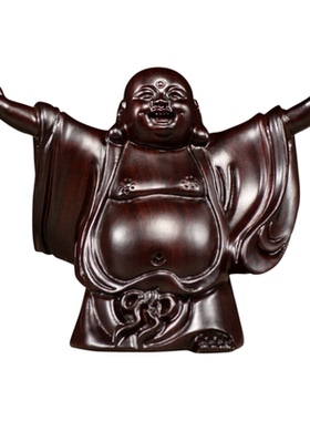 家居客厅玄关红木工艺品弥勒佛像