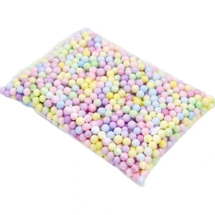 马卡龙色泡沫珠气球填充颗粒流星球礼盒装饰彩色波波球圆形装饰球