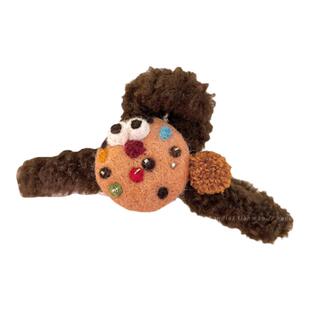 童趣多多~毛毛绒抓夹女2025新款大号发夹后脑勺鲨鱼夹子头饰ins风