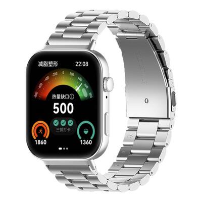 适用于荣耀亲选ROSSINI智能手表2i表带荣耀2i三珠精钢腕带KCH-WB00不锈钢防水运动手表链男女时尚替换带配件