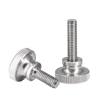 304不锈钢高头滚花圆形手拧螺丝