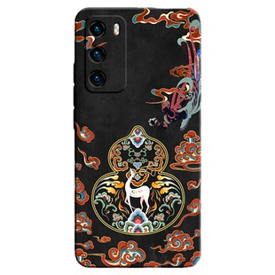 适用华为P40Pro手机壳P40新款P40Pro+硅胶保护套p4o全包防摔por十敦煌风复古新中式男女专用外壳plus荣耀外壳