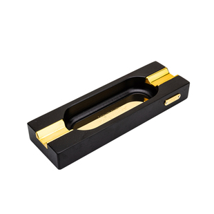 Lubinski鲁宾斯基长款双人位雪茄烟灰缸金属与木的美学结合