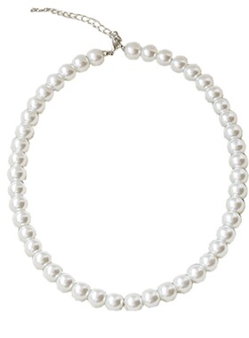 仿珍珠项链饰品复古风新娘颈链结婚配饰短款单圈锁骨链子女士575