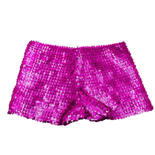 亮片松紧腰弹性显瘦百搭短裤女成人热裤儿童节目舞台表演时尚短裤