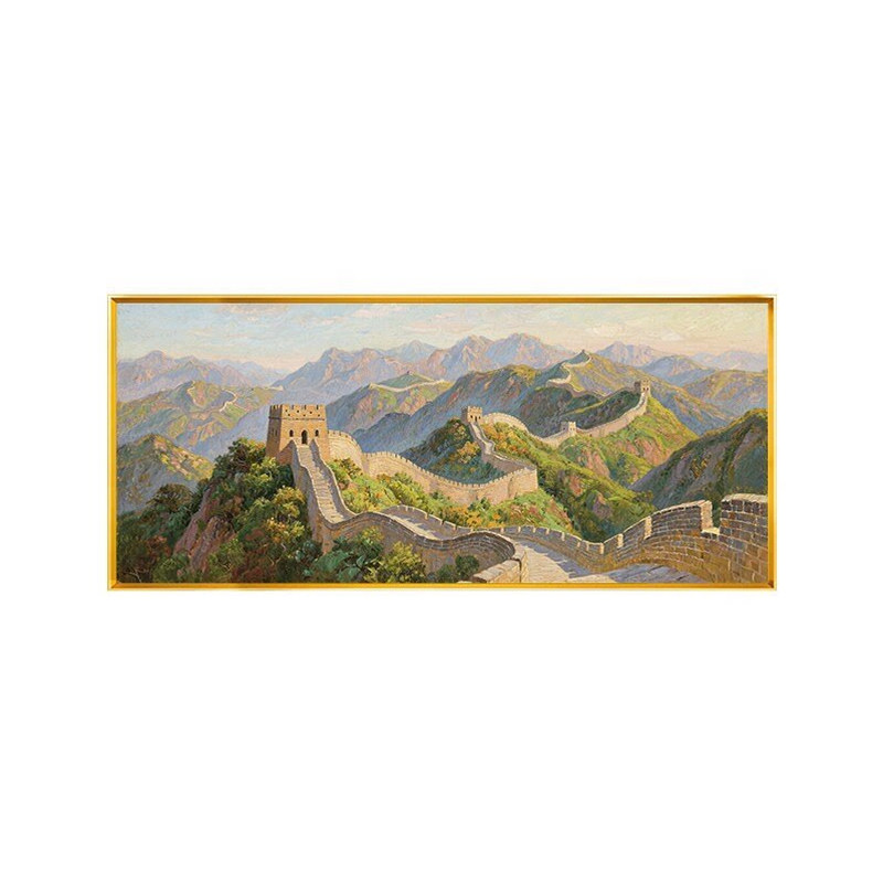万里长城风景画十字绣客厅横板大气满绣自己手工线绣全绣印花绣