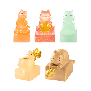 宫廷宝贝故宫文创五福临门宫猫印章可爱摆件生日新年礼物旗舰店