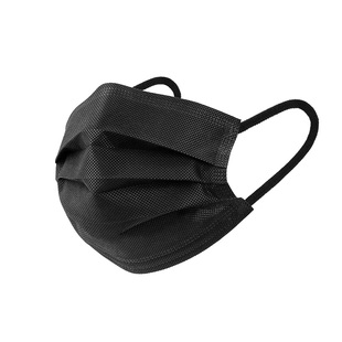 黑色口罩活性炭一次性四层不勒耳透气女男潮时尚明星同款新年2024