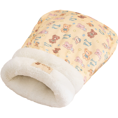 狗窝冬天保暖睡袋封闭式安全感小型犬狗狗睡觉的窝新型睡窝洞穴式