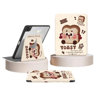 吐司面包适用于ipadair5保护壳2024新款ipad保护套pro11寸平板12.9全包亚克力2022防弯防摔带笔槽mini6可旋转