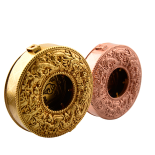 藏式亚青纯铜圆形噶乌盒吊坠嘎乌盒十字金刚杵男士女挂件双龙纹