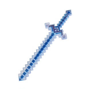 世界水晶儿童发光钻石夜市马赛克游戏玩具方格刀剑发声男礼物幻影