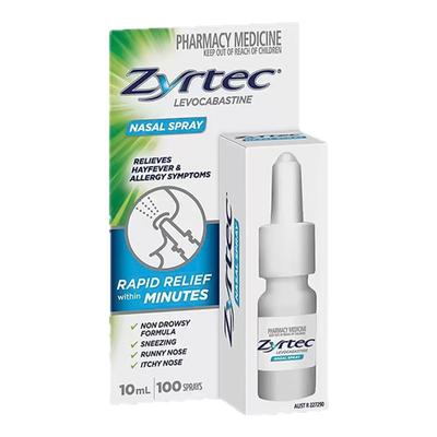 澳洲直邮Zyrtec仙特明抗过敏鼻喷雾剂过敏性鼻炎流鼻涕喷嚏花粉症