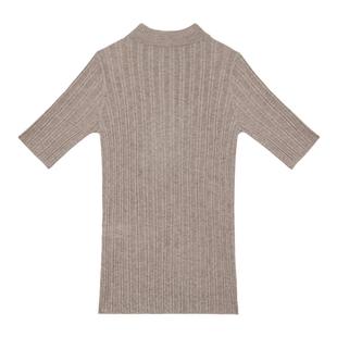 RSG郭培成衣品牌圆领修身型套头短袖通勤女款针织衫薄款上衣