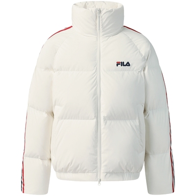 FILA斐乐情侣羽绒服男2025冬新款熊猫印花休闲宽松保暖立领外套女