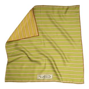 尉了Weiliao 彩虹双面异色条纹小方巾桑蚕丝巾蓝紫黄绿百搭春季