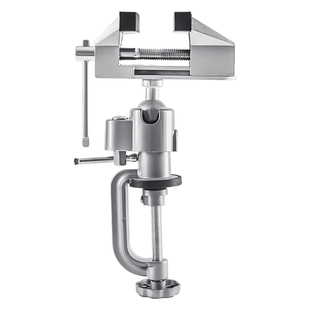 铝合金台钳小型多功能家用万向迷你小台虎桌钳工作台桌平口台虎钳