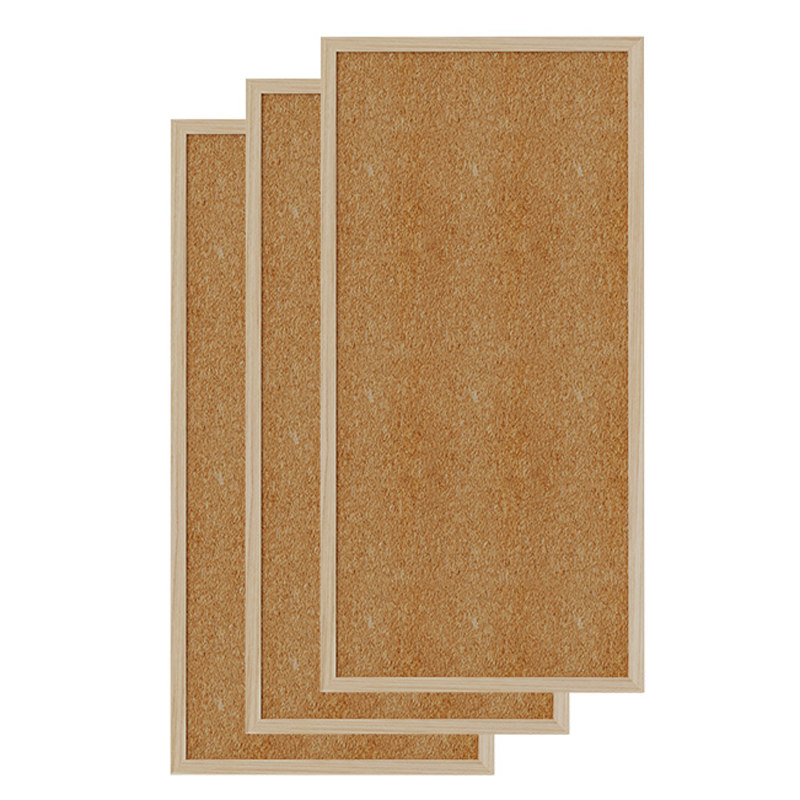 智睿航挂墙式实木框软木板背景照片墙图钉留言板墙面家用装饰水松板办公壁挂式墙板展示板带框展示墙黑板定制