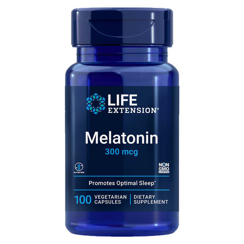美国LifeExtension褪黑素微量低剂量300微克0.3毫克速释300mcg