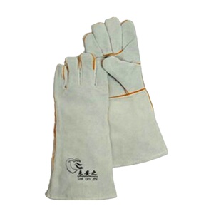 来安之长皮加厚牛皮电焊手套劳保用品翻毛牛皮防护手套 劳保手套